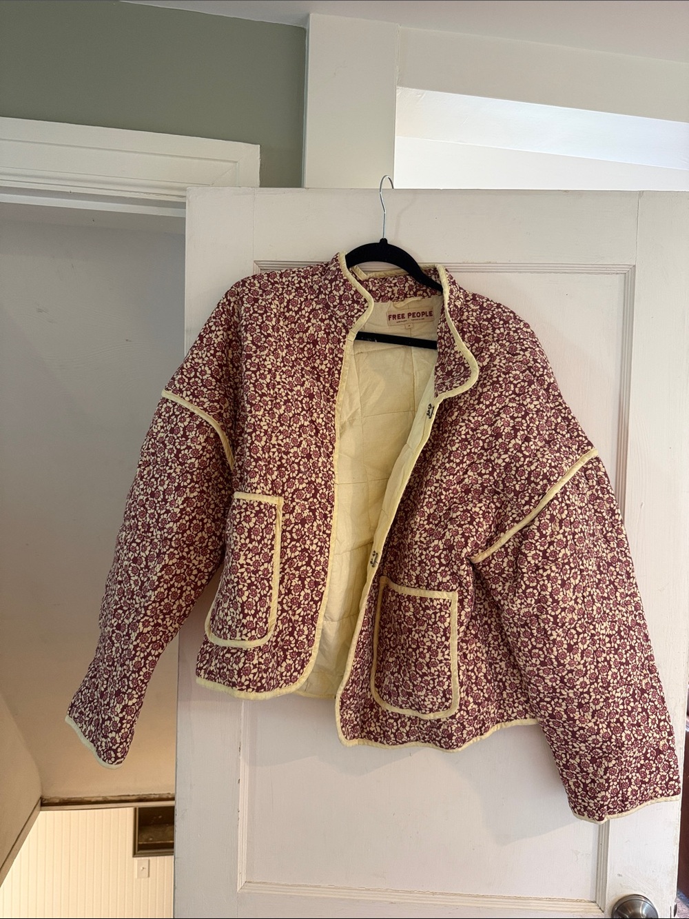 Free People floral patterned spring coat